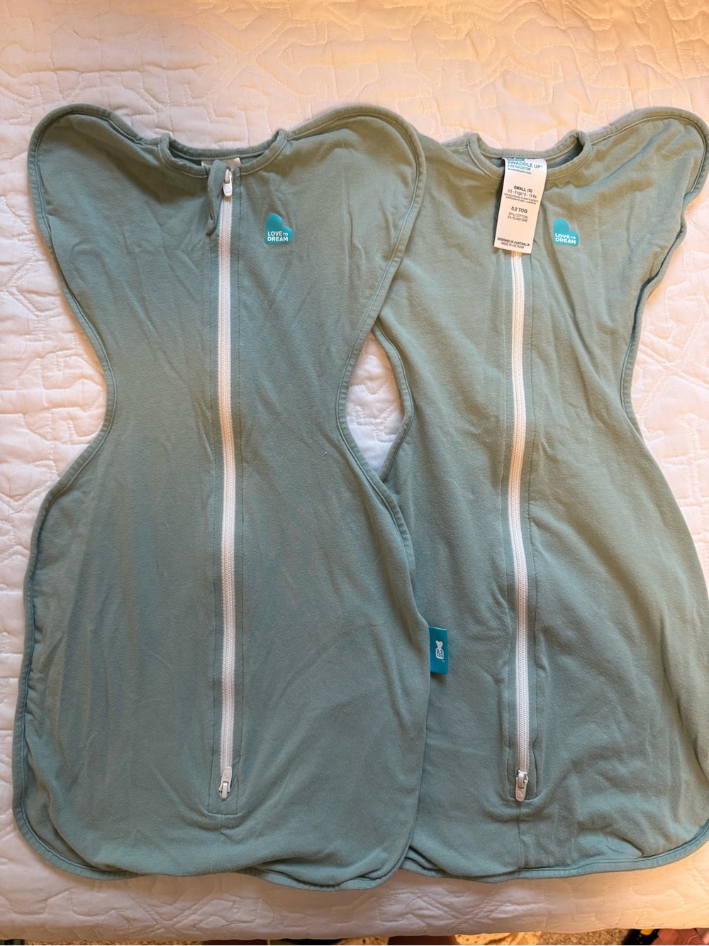 Two Love to Dream small sleep sacks, 0.2 TOG